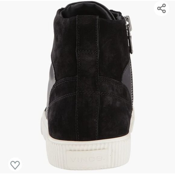 Black leather & suede Vince Kameron high top sneakers, excellent condition! - Picture 3 of 13
